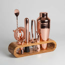 Kit Bartender 10 Peças de Aço Inox com Suporte de Bambu Lenogue