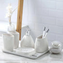 Kit de Banheiro em Cerâmica com 6 Peças para Lavabo Lenogue