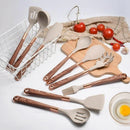 Kit Utensílios de Cozinha 10 Peças em Silicone Rosé com Organizador Lenogue