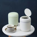 Lixeira de Mesa com Tampa Antipoeira Design Compacto Lenogue