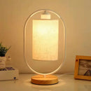 Luminária de Mesa de Madeira com Cúpula de Tecido para Sala Lenogue