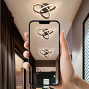 Lustre Led de Teto com 3 Cores para Quarto e Sala de Jantar Lenogue
