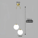 Lustre Pendente de Vidro com Led para Sala e Quarto Lenogue