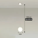 Lustre Pendente de Vidro com Led para Sala e Quarto Lenogue