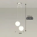 Lustre Pendente de Vidro com Led para Sala e Quarto Lenogue