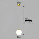Lustre Pendente de Vidro com Led para Sala e Quarto Lenogue
