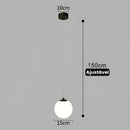 Lustre Pendente de Vidro com Led para Sala e Quarto Lenogue