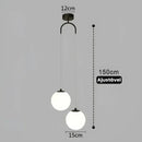 Lustre Pendente de Vidro com Led para Sala e Quarto Lenogue