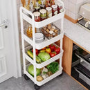 Organizador de Cozinha com Rodas Multiuso Preto ou Branco para Casa Lenogue