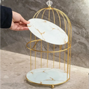 Organizador Dourado com Cúpula para Joias e Cosméticos Lenogue