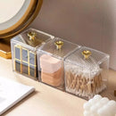 Organizador Porta Cotonete e Algodão Acrílico para Banheiro e Quarto Lenogue