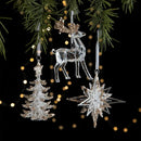 Pingente de Natal Acrílico Transparente Lenogue