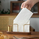 Porta Lenços de Madeira Estilo Japonês Minimalista para Mesa Lenogue