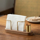 Porta Lenços de Madeira Estilo Japonês Minimalista para Mesa Lenogue