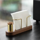Porta Lenços de Madeira Estilo Japonês Minimalista para Mesa Lenogue