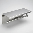Porta Papel Higiênico com Prateleira em Aço Inox Lenogue