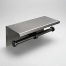Porta Papel Higiênico com Prateleira em Aço Inox Lenogue