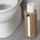 Porta Papel Higiênico de Ferro com Trançado de Fibra Natural Lenogue