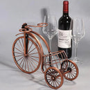 Porta Vinho Decorativo Metal Formato Bicicleta Design Retro Cobre Lenogue