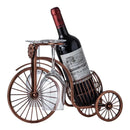 Porta Vinho Decorativo Metal Formato Bicicleta Design Retro Cobre Lenogue