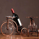 Porta Vinho Decorativo Metal Formato Bicicleta Design Retro Cobre Lenogue