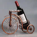 Porta Vinho Decorativo Metal Formato Bicicleta Design Retro Cobre Lenogue