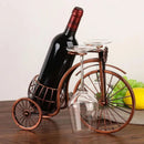 Porta Vinho Decorativo Metal Formato Bicicleta Design Retro Cobre Lenogue