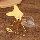 Pote de Vidro Transparente com Tampa e Colher para Mel Lenogue