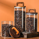 Pote Hermético de Vidro com Vedação a Vácuo para Grãos e Café Lenogue