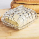 Prato de Luxo em Vidro Transparente para Queijo e Manteiga Lenogue