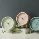 Relógio de Mesa Metálico Estilo Nórdico para Escritório e Quarto Lenogue