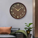 Relógio de Parede em Nogueira Movimento Quartz Silencioso Lenogue