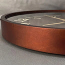 Relógio de Parede em Nogueira Movimento Quartz Silencioso Lenogue