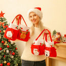 Sacola de Flanela com Cordão para Presentes de Natal Lenogue