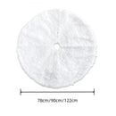 Saia para árvore de Natal Plush Redonda Branco Neve Lenogue