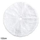 Saia para árvore de Natal Plush Redonda Branco Neve Lenogue