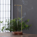 Suporte de Incenso Invertido de Madeira e Metal para Aromaterapia Lenogue