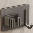 Suporte de Vassoura Adesivo de Parede em Aço Inox com Gancho Lenogue