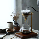 Suporte Porta Filtro de Café Americano com Base de Madeira Lenogue