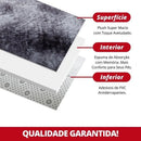 Tapete Felpudo Redondo Branco Antiderrapante para Sala e Quarto Lenogue