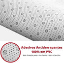 Tapete Felpudo Redondo Branco Antiderrapante para Sala e Quarto Lenogue