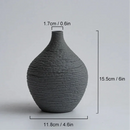Vaso de Cerâmica Boca Estreita Estilo Nórdico para Sala Lenogue
