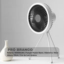 Ventilador Portátil Recarregável Preto com 3 Velocidades para Casa Lenogue